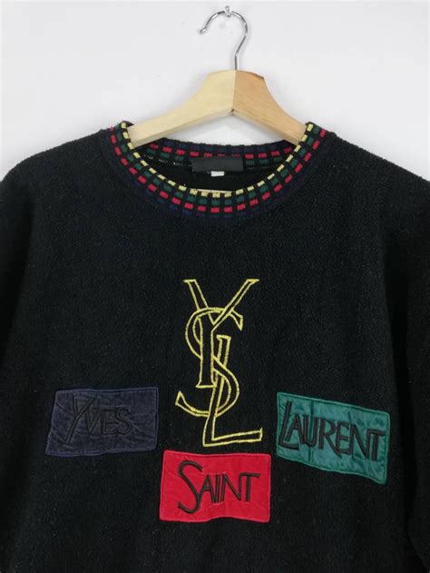 yves saint laurent old school sweatshirt|yves saint laurent sweatshirt vintage.